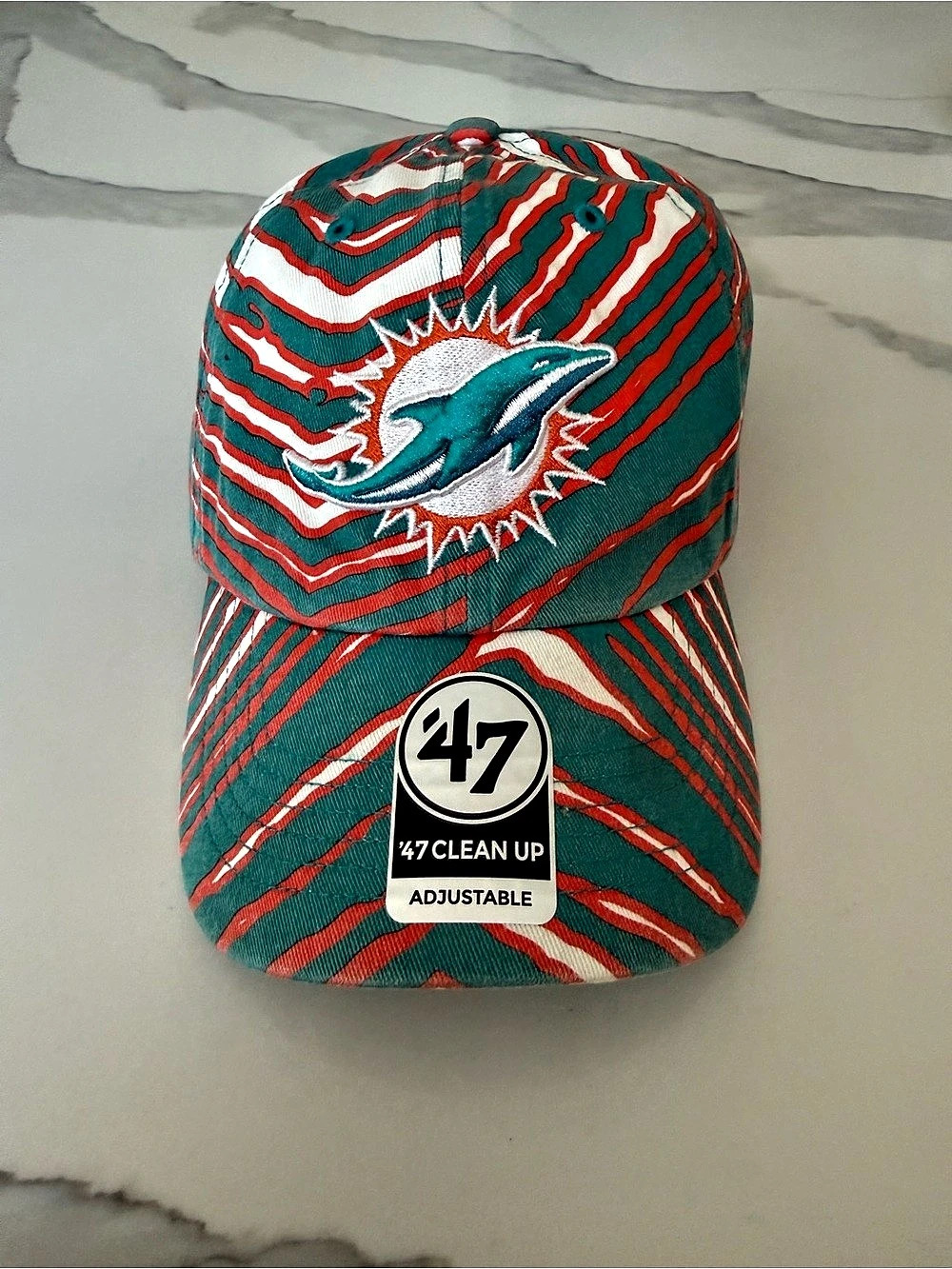 *BRAND NEW!* 47 Miami Dolphins 47 Clean Up Cap Teal & Red NWT